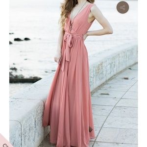 Joyfolie Audrey dress in dusty pink